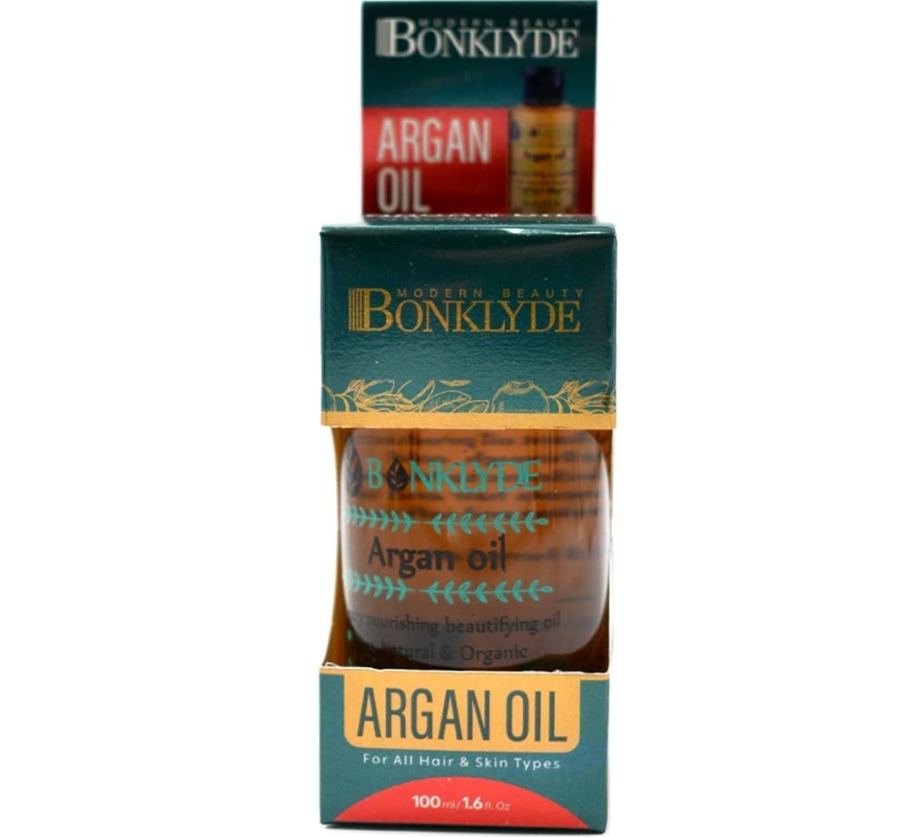 روغن ارگان بونکلایدBONKlYDE خالص آبرسان ضد وز وموخوره مغذی درخشان کننده نرم کننده وافزایش استحکام مووصورت