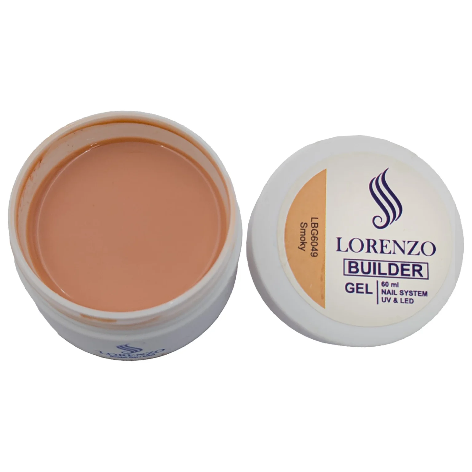 بیلدر ژل کاشت ناخن لورنزو LORENZO | هلویی Smoky | حجم 60میل
