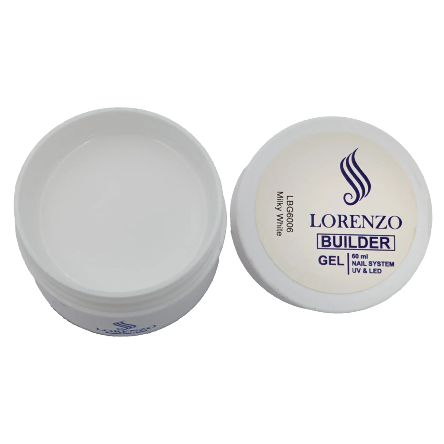 بیلدر ژل کاشت ناخن لورنزو LORENZO | سفید شیری Milky White | حجم 60میل