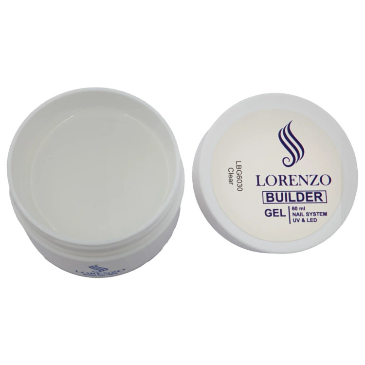بیلدر ژل کاشت ناخن لورنزو LORENZO | کلیر Clear | حجم 60میل