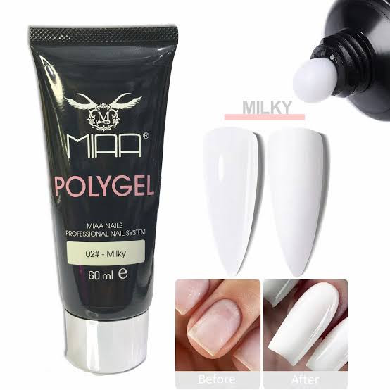 پلی ژل کاشت ناخن میا کد 02 حجم 60 میلی لیتر