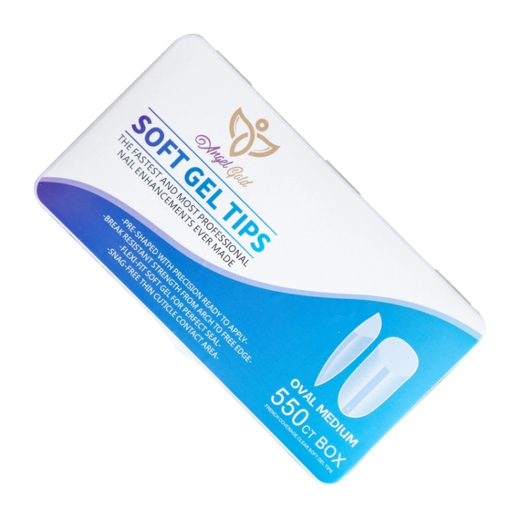 تیپ ژلیکس ناخن آنجل گلد مدل Oval Medium (بیضی متوسط)