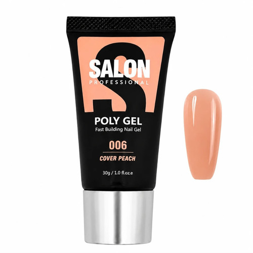 پلی ژل کاشت ناخن سالن مدل Cover Peach شماره 6 حجم 30 میلیلیتر رنگ هلویی