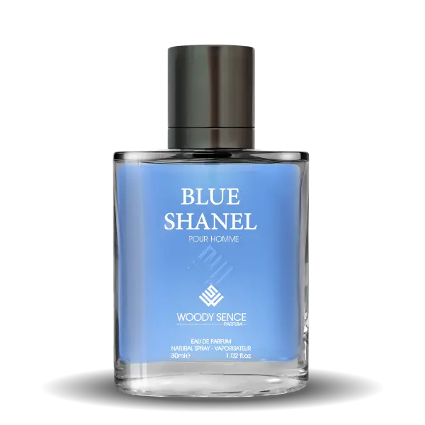 عطر جیبی مردانه وودی سنس مدل بلو شنل Blue Shanel حجم 30 میلی لیتر