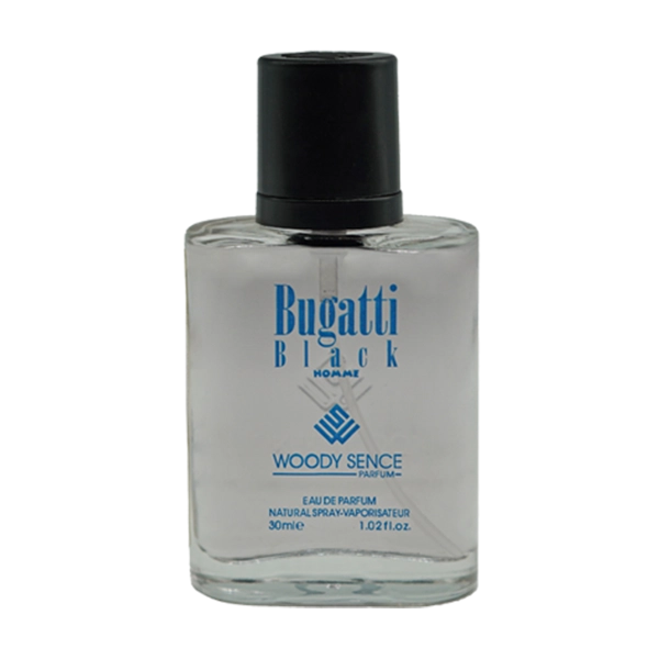 عطر جیبی مردانه وودی سنس مدل بوگاتی بلک Bugatti Black