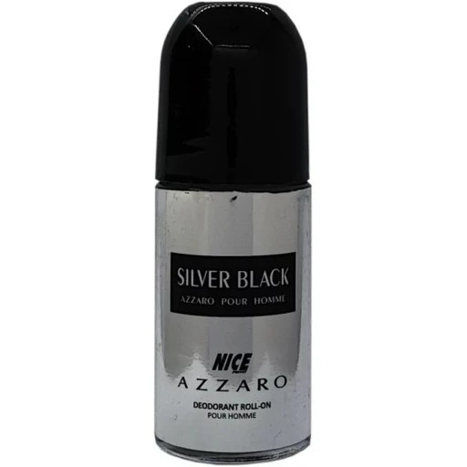 مام رول ضد تعریق مردانه نایس پاپت مدل Azzaro Silver Black حجم ۶۰ میلی لیتر