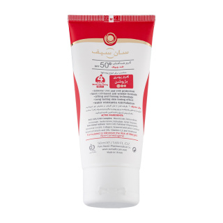 کرم ضد آفتاب و ضد چروک رنگی سان سیف با spf50 مناسب انواع پوست حجم 50 میلی لیتر