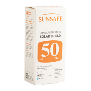 ضد آفتاب استیکی سان سیف مدل Solar Shield با SPF 50 مناسب پوست های خشک وزن 20 گرم