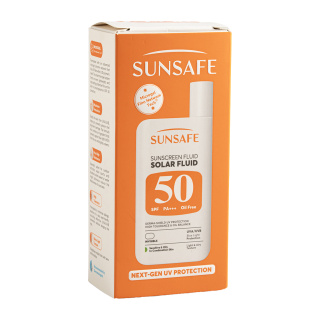 ضد آفتاب فلوئید سان سیف مدل Solar Fluid با SPF 50 مناسب پوست های چرب تا مختلط حجم 55 میلی لیتر