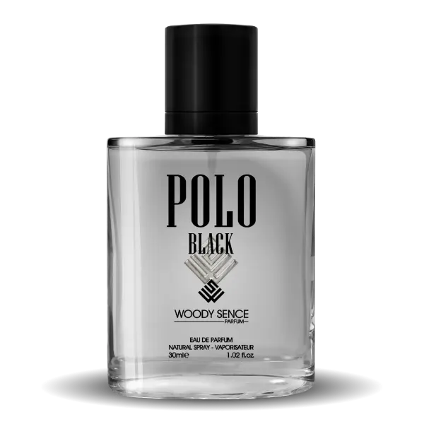 عطر جیبی مردانه وودی سنس مدل پولو بلک Polo Black حجم 30 میلی لیتر