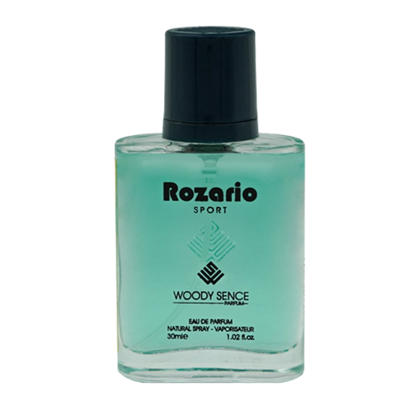 عطر جیبی مردانه وودی سنس مدل روزاریو اسپرت Rozario Sport حجم 30 میلی لیتر